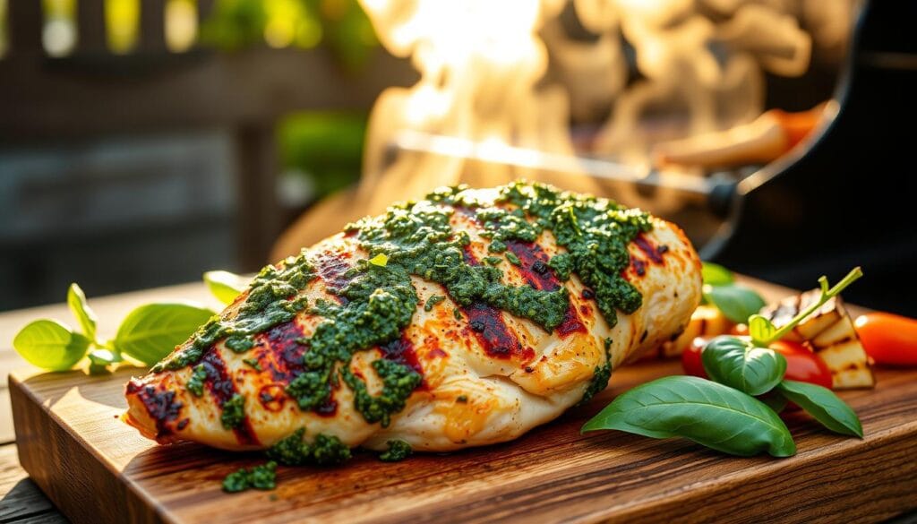 Grilled Pesto Chicken