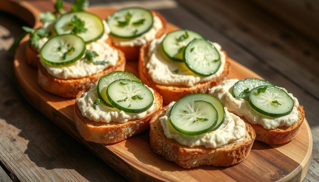 Hummus and Cucumber Toast